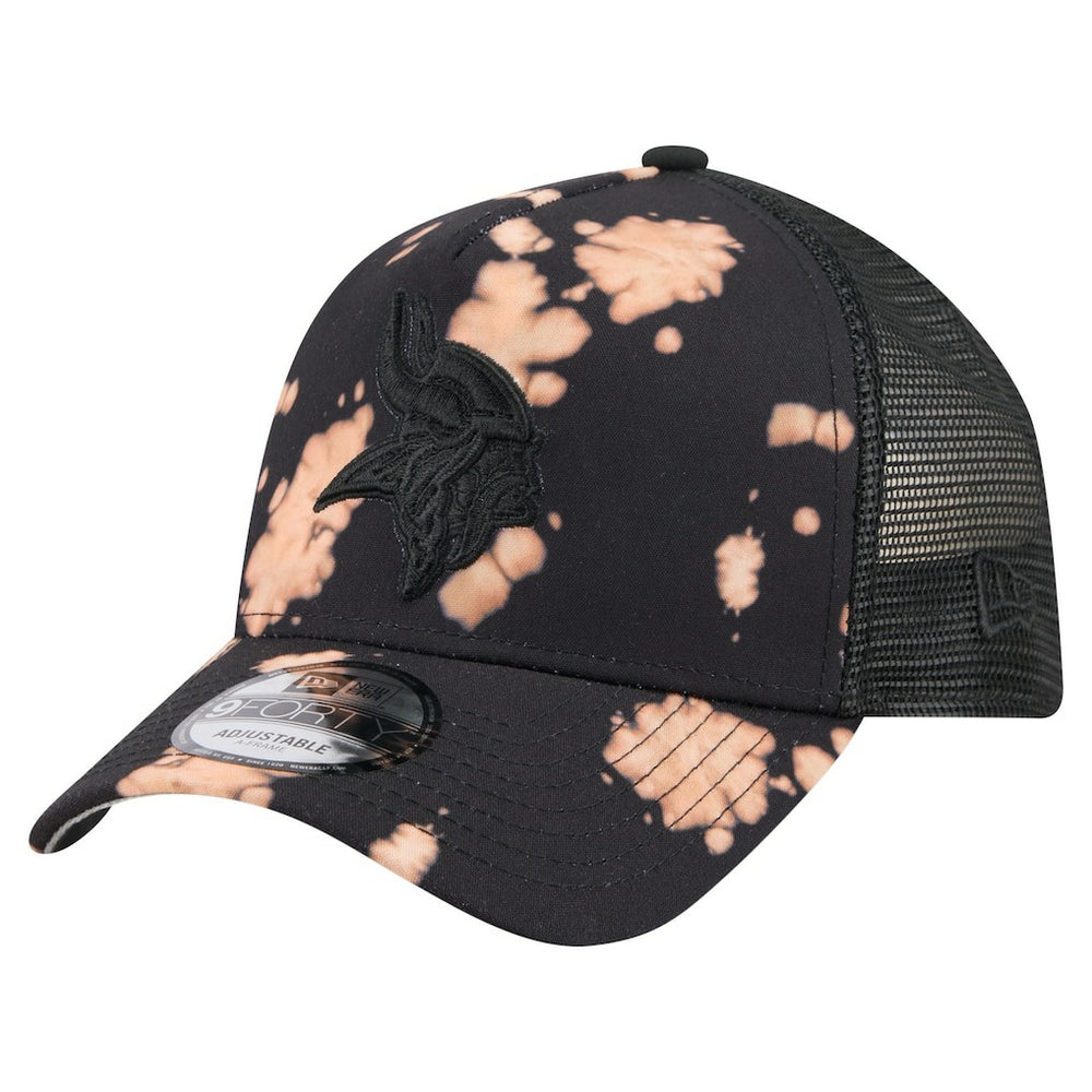 Minnesota Vikings Bleached A-Frame 9FORTY Trucker Adjustable Hat | NFL New