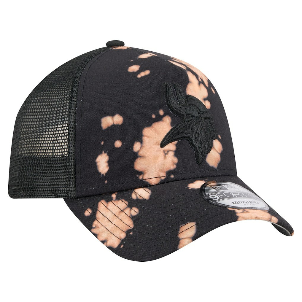 Minnesota Vikings Bleached A-Frame 9FORTY Trucker Adjustable Hat | NFL New