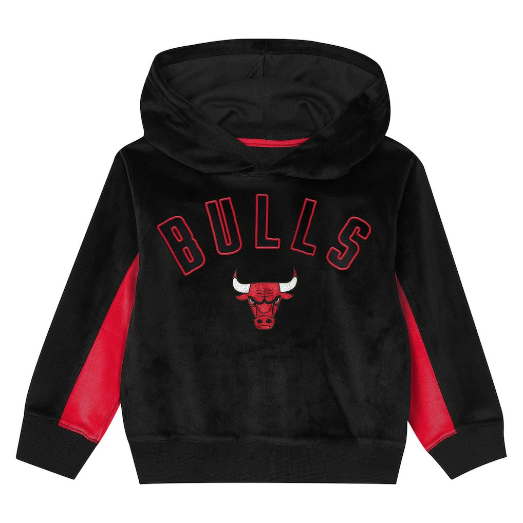 Black Chicago Bulls Outerstuff Preschool Velour Hoodie | NBA