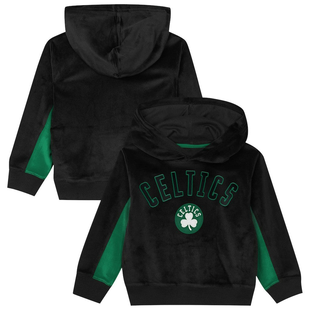 Black Boston Celtics Outerstuff Preschool Velour Hoodie | NBA