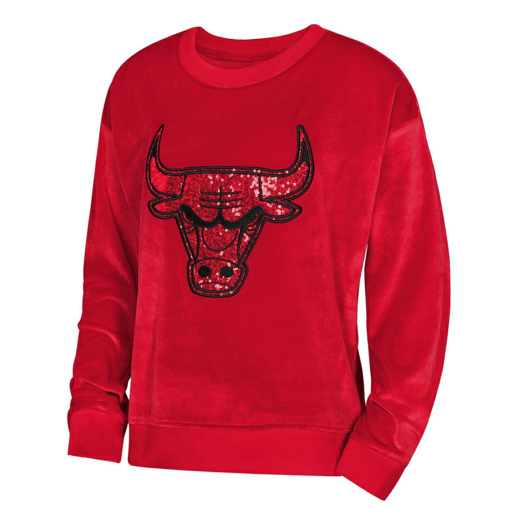 Red Chicago Bulls Outerstuff Youth Girls Step Back Sweatshirt | NBA