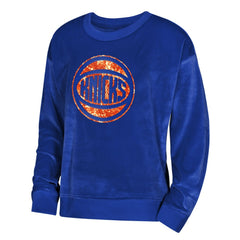 Blue New York Knicks Outerstuff Youth Girls Step Back Sweatshirt | NBA