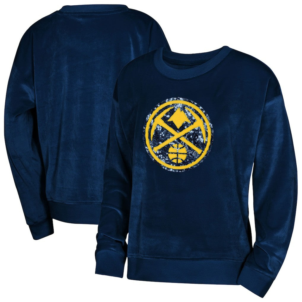 Navy Denver Nuggets Outerstuff Youth Girls Step Back Sweatshirt sale | NBA