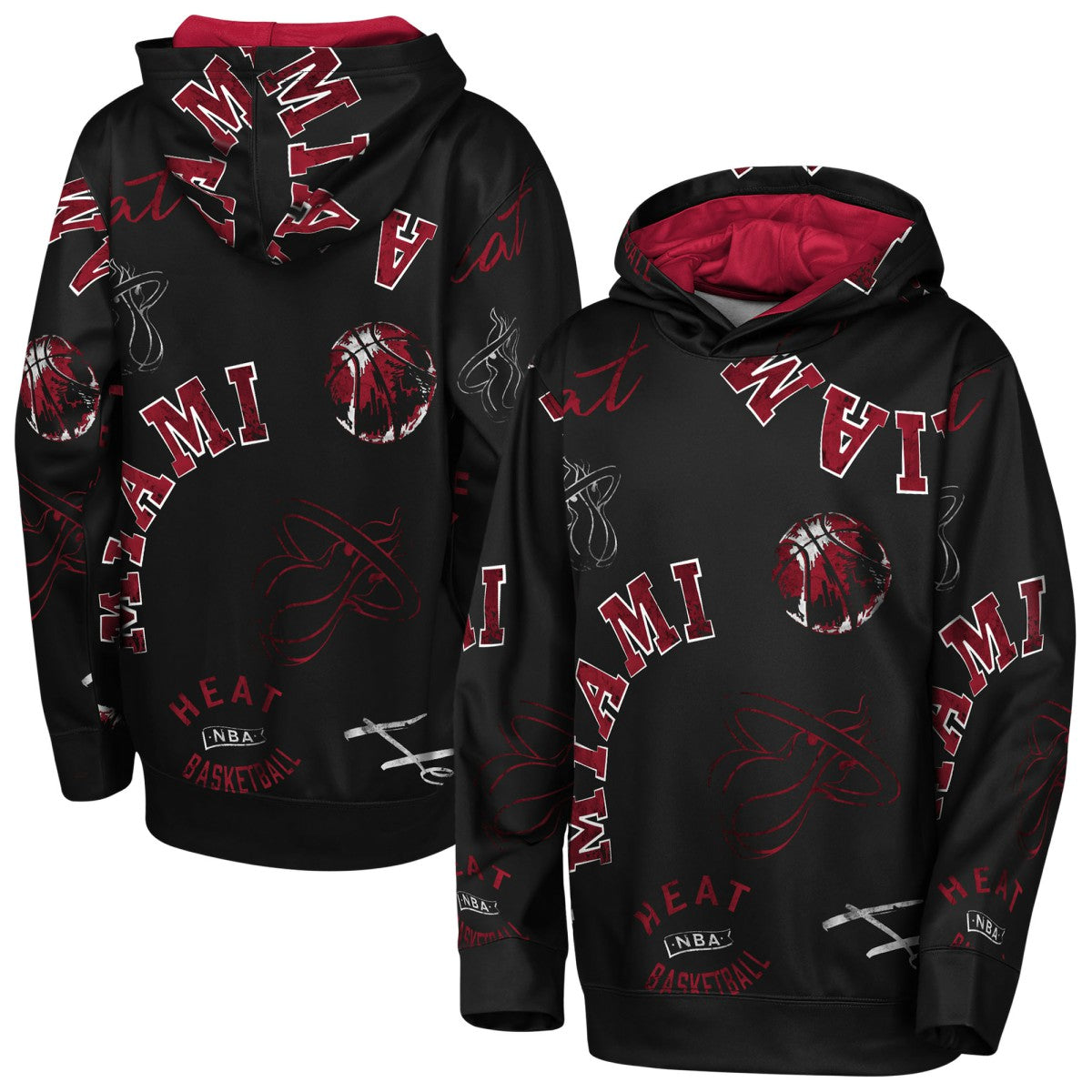 Black Miami Heat Outerstuff Youth Moving Violation Hoodie | NBA
