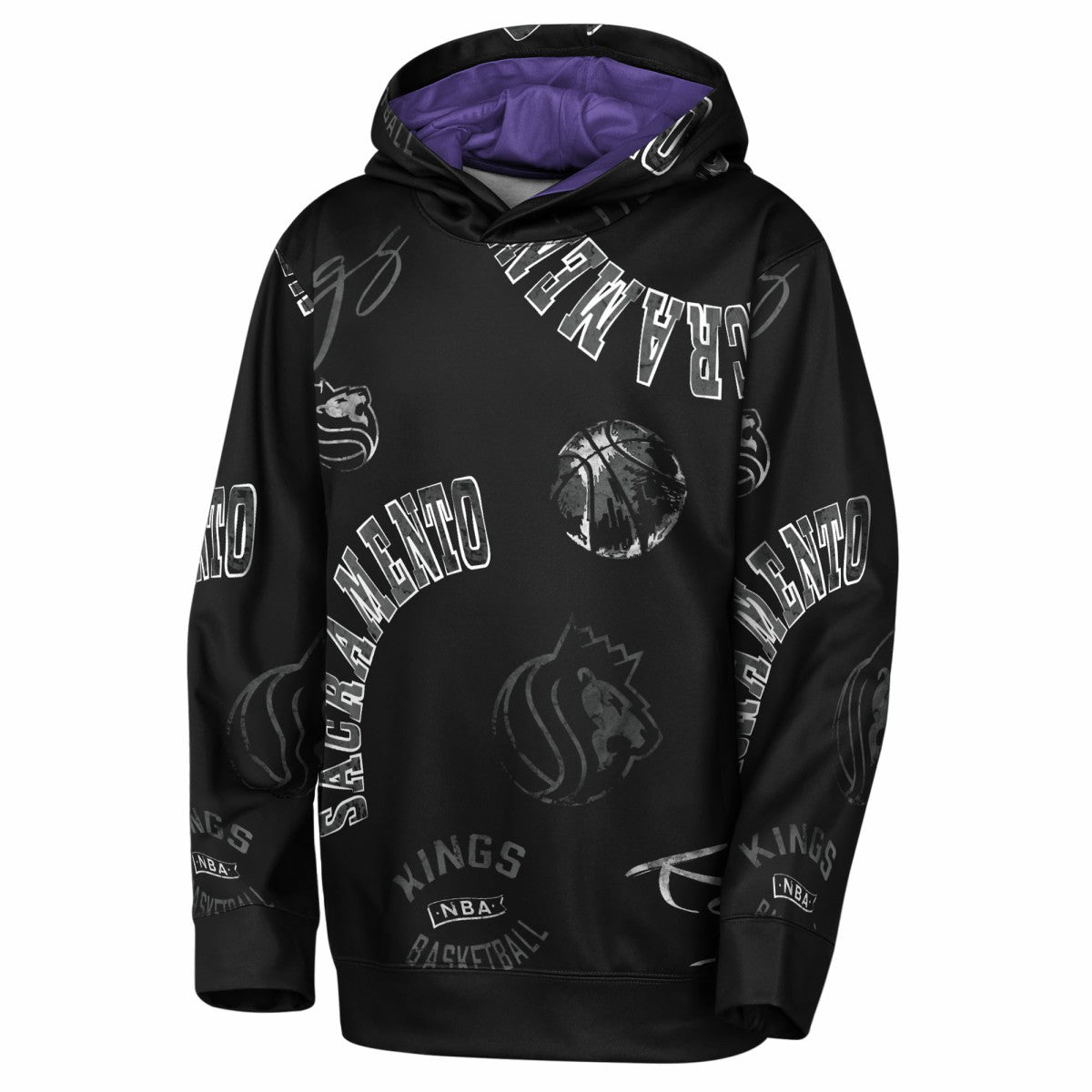 Black Sacramento Kings Outerstuff Youth Moving Violation Hoodie | NBA