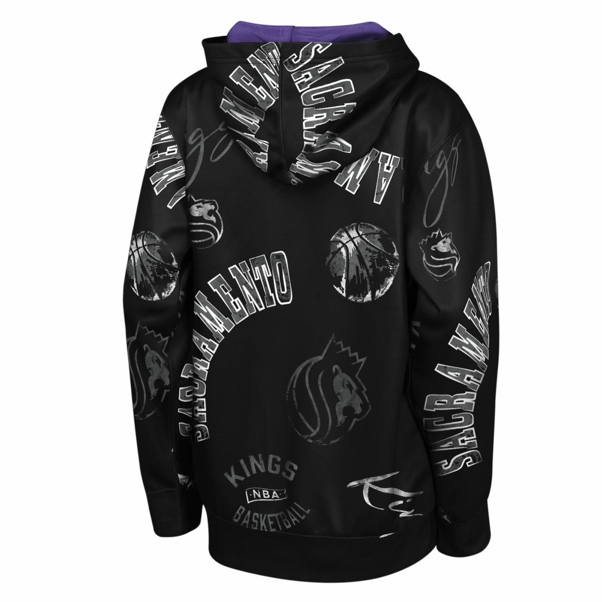 Black Sacramento Kings Outerstuff Youth Moving Violation Hoodie | NBA