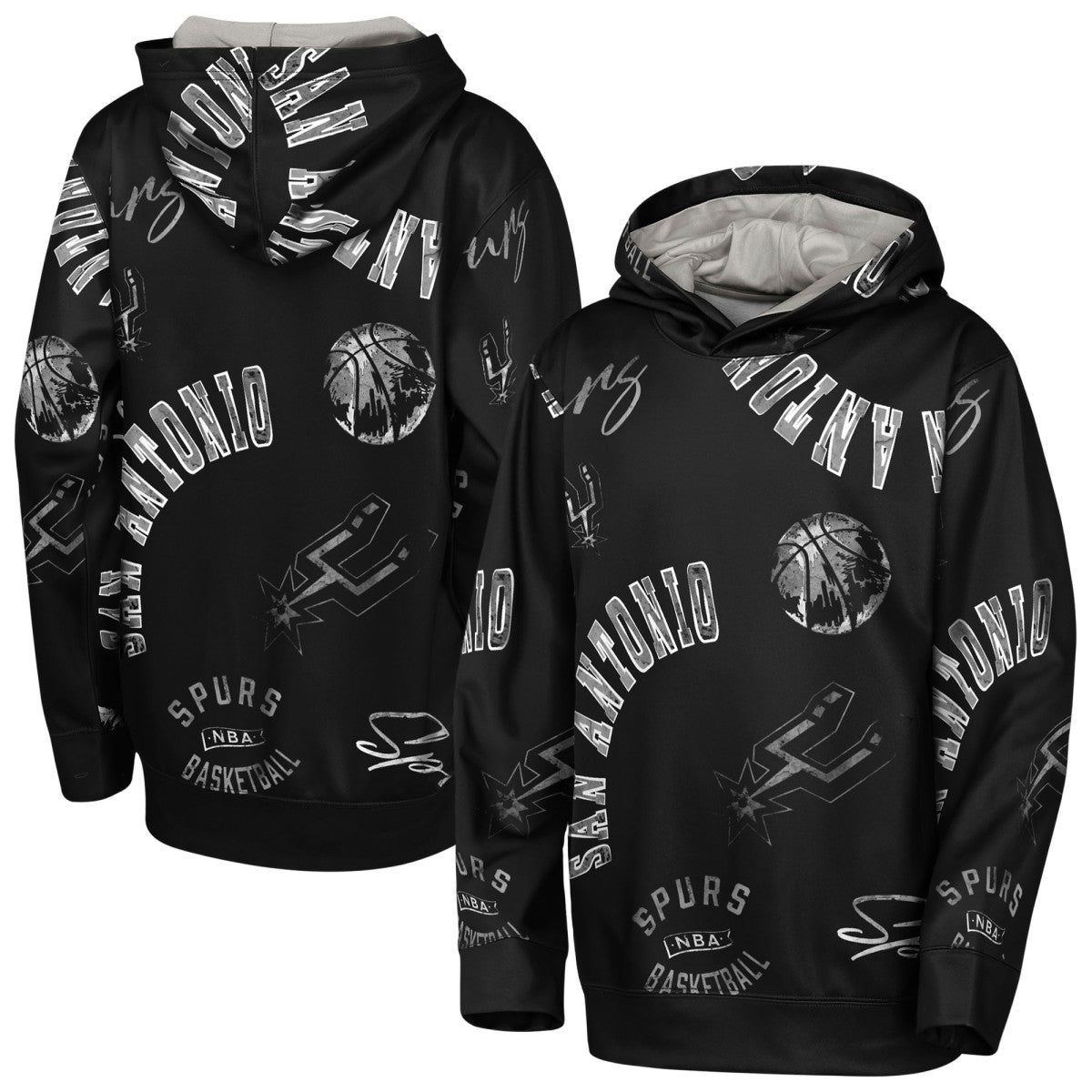 Black San Antonio Spurs Outerstuff Youth Moving Violation Hoodie | NBA