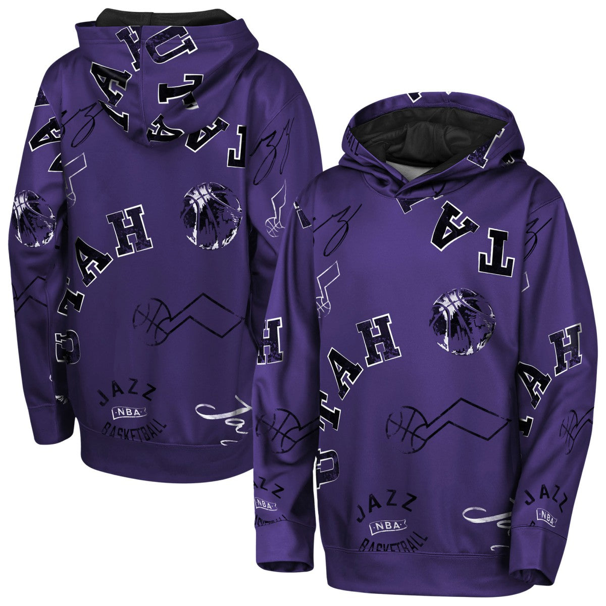 Purple Utah Jazz Outerstuff Youth Moving Violation Hoodie | NBA