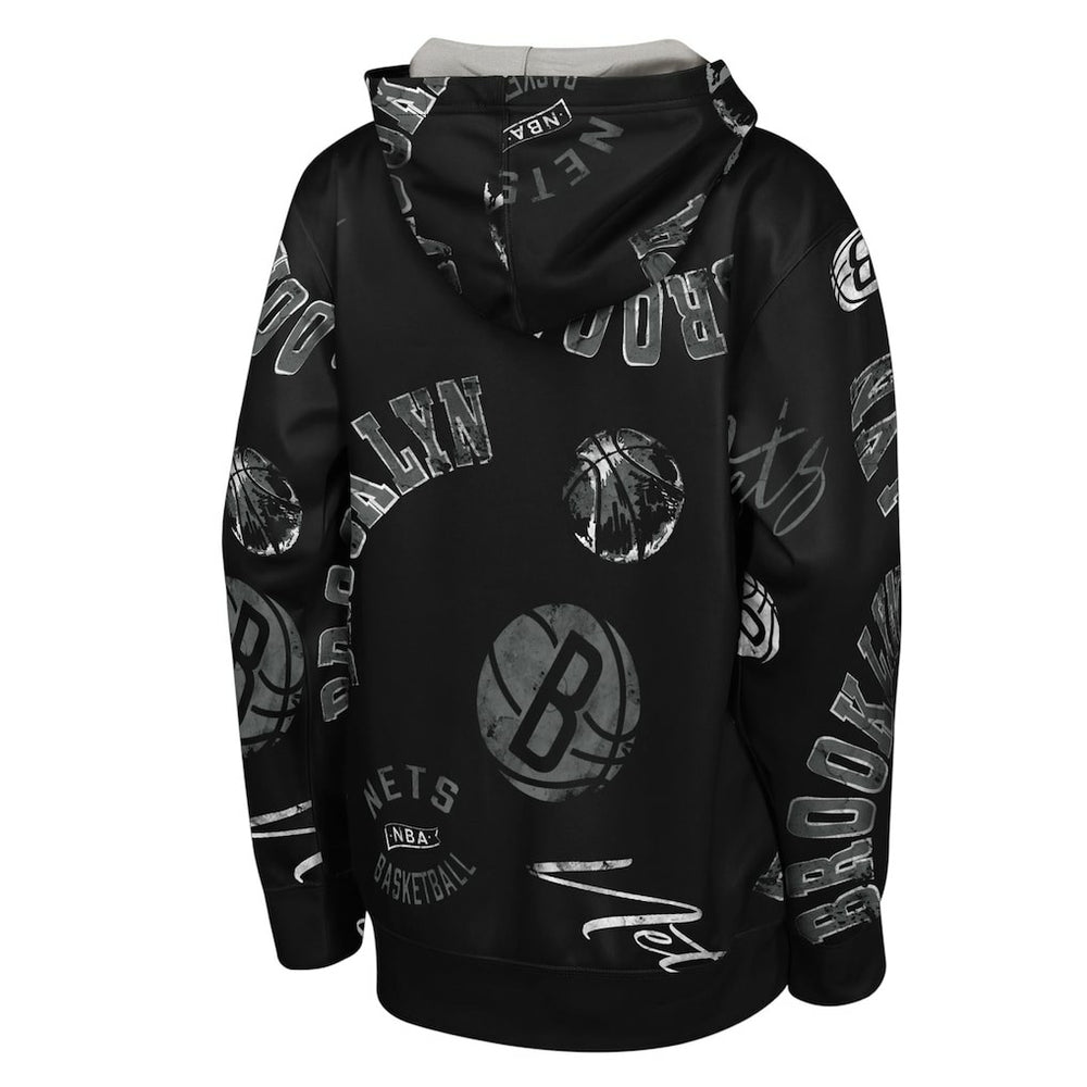 Black Brooklyn Nets Outerstuff Youth Moving Violation Hoodie | NBA