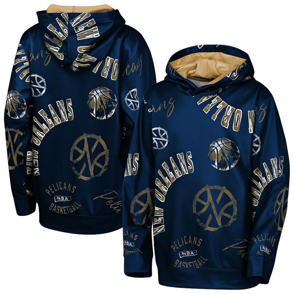 Navy New Orleans Pelicans Outerstuff Youth Moving Violation Hoodie | NBA