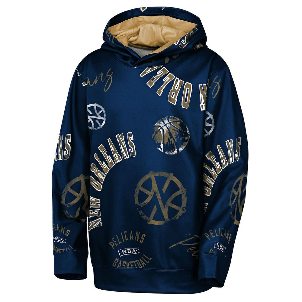 Navy New Orleans Pelicans Outerstuff Youth Moving Violation Hoodie | NBA