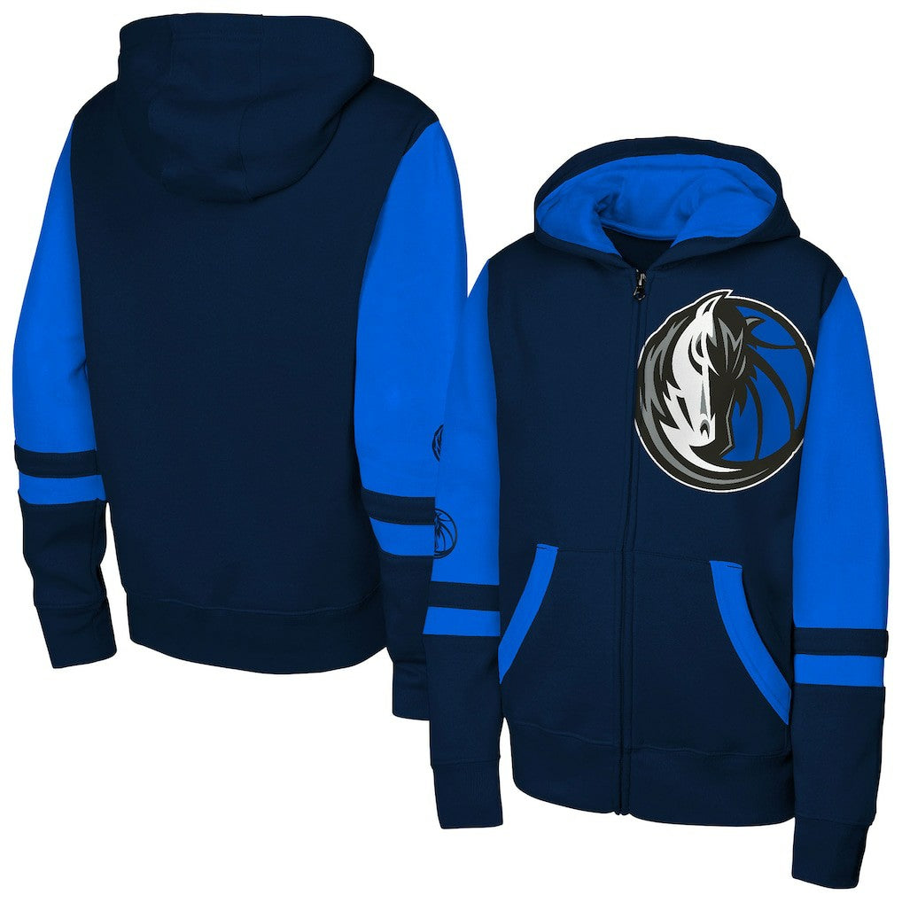 Navy Dallas Mavericks Outerstuff Youth Straight to the League Full-Zip Hoodie sale | NBA