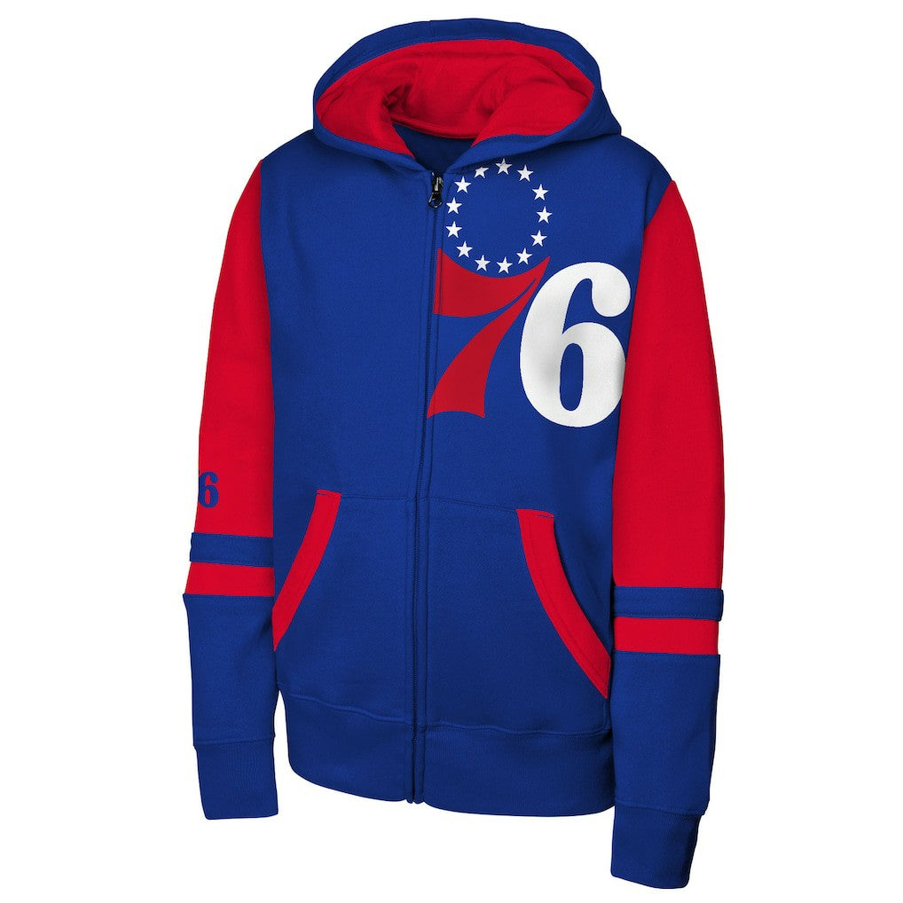 Royal Philadelphia 76ers Outerstuff Youth Straight to the League Full-Zip Hoodie | NBA