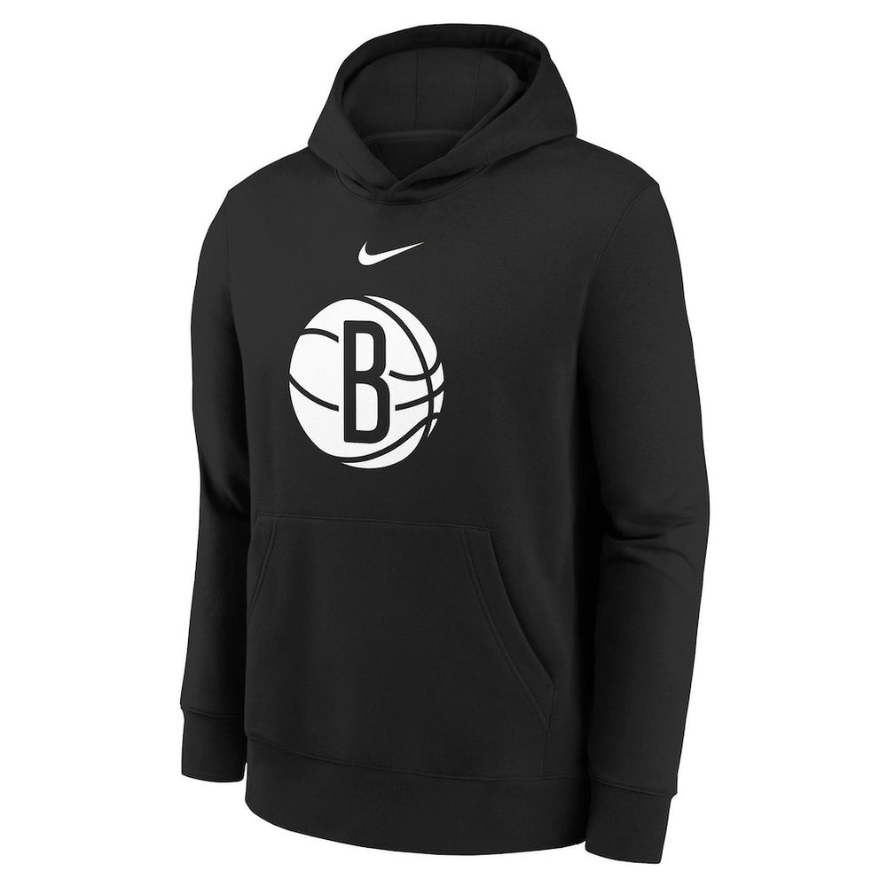 Black Brooklyn Nets Youth 2025/26 Club Fleece Hoodie | NBA