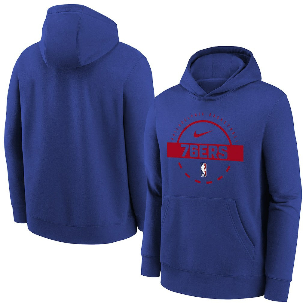 Royal Philadelphia 76ers Youth 2025/26 Club Fleece Practice Hoodie | NBA