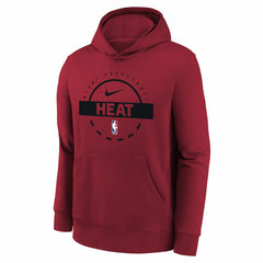 Red Miami Heat Youth 2025/26 Club Fleece Practice Hoodie | NBA