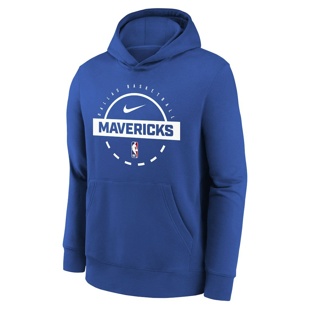 Blue Dallas Mavericks Youth 2025/26 Club Fleece Practice Hoodie sale | NBA