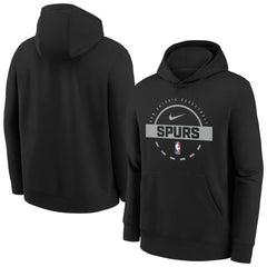 Black San Antonio Spurs Youth 2025/26 Club Fleece Practice Hoodie | NBA