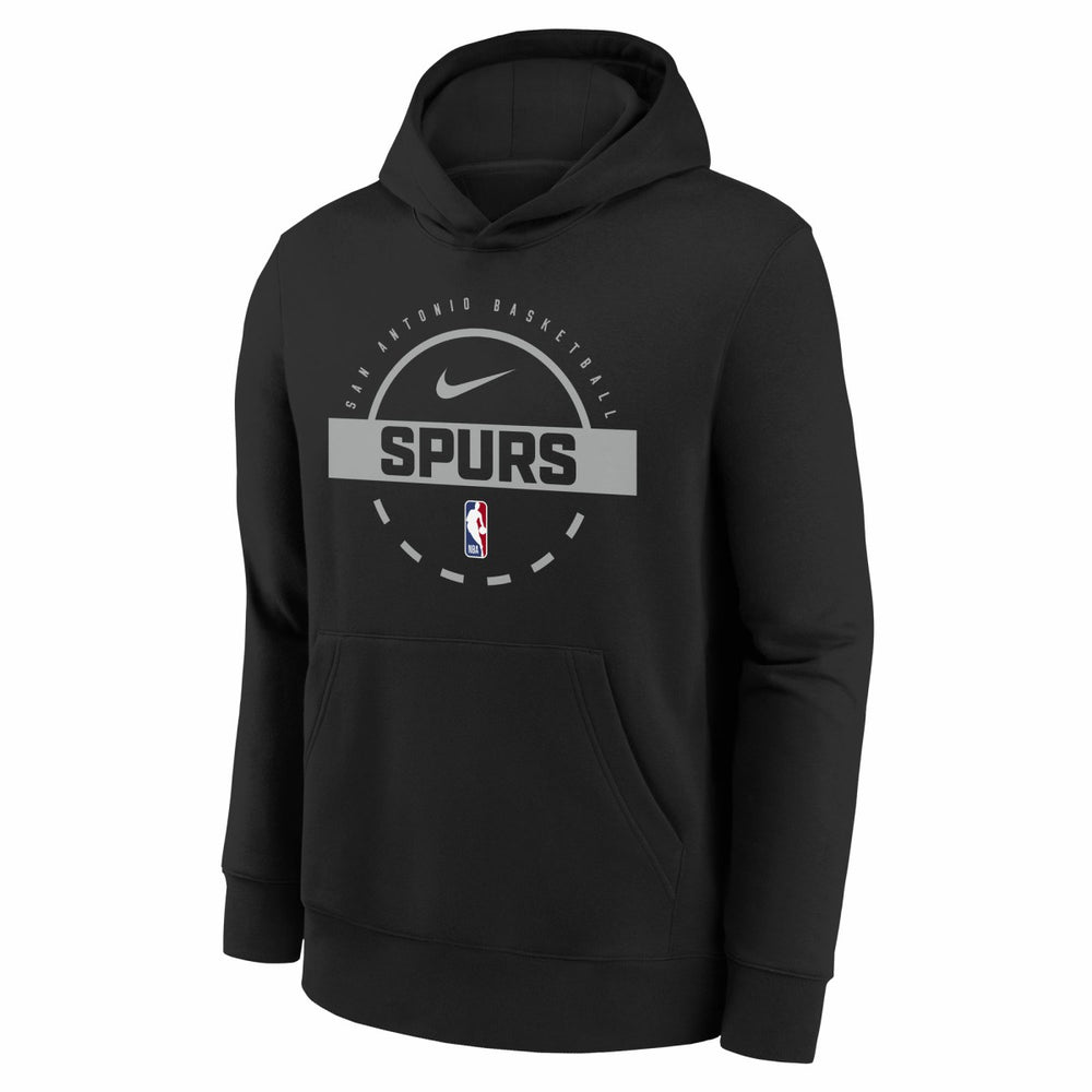 Black San Antonio Spurs Youth 2025/26 Club Fleece Practice Hoodie | NBA