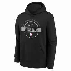 Black San Antonio Spurs Youth 2025/26 Club Fleece Practice Hoodie | NBA