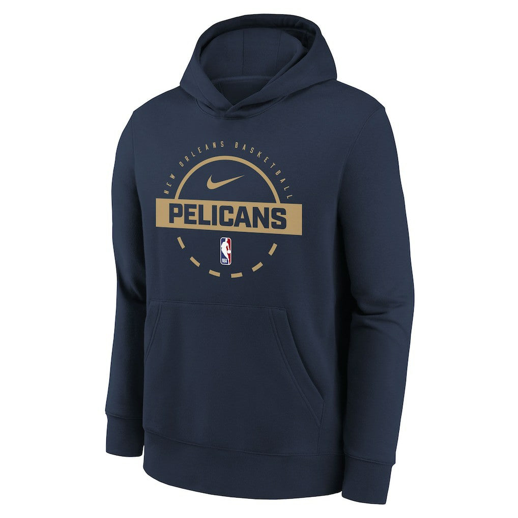Navy New Orleans Pelicans Youth 2025/26 Club Fleece Practice Hoodie | NBA