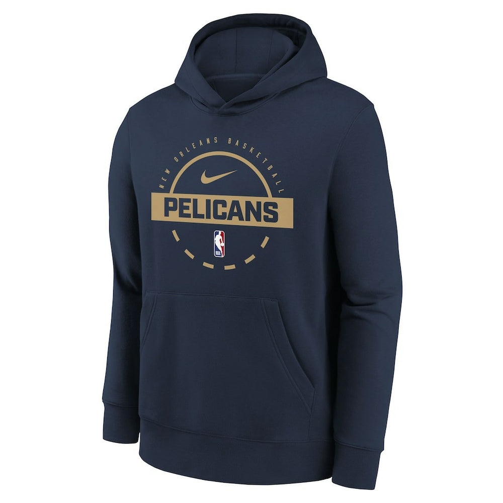 Navy New Orleans Pelicans Youth 2025/26 Club Fleece Practice Hoodie | NBA