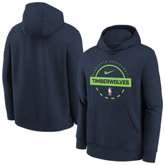 Navy Minnesota Timberwolves Youth 2025/26 Club Fleece Practice Hoodie | NBA