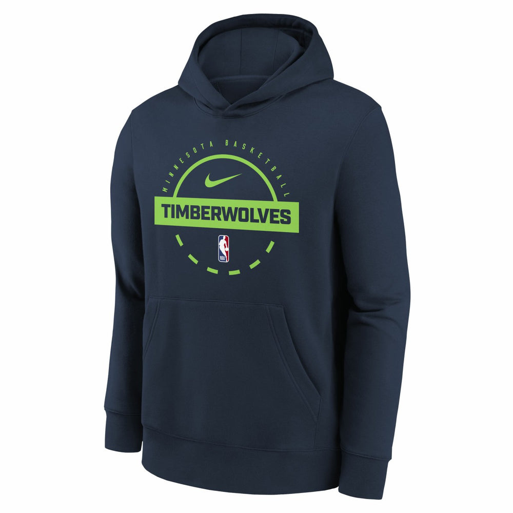 Navy Minnesota Timberwolves Youth 2025/26 Club Fleece Practice Hoodie | NBA