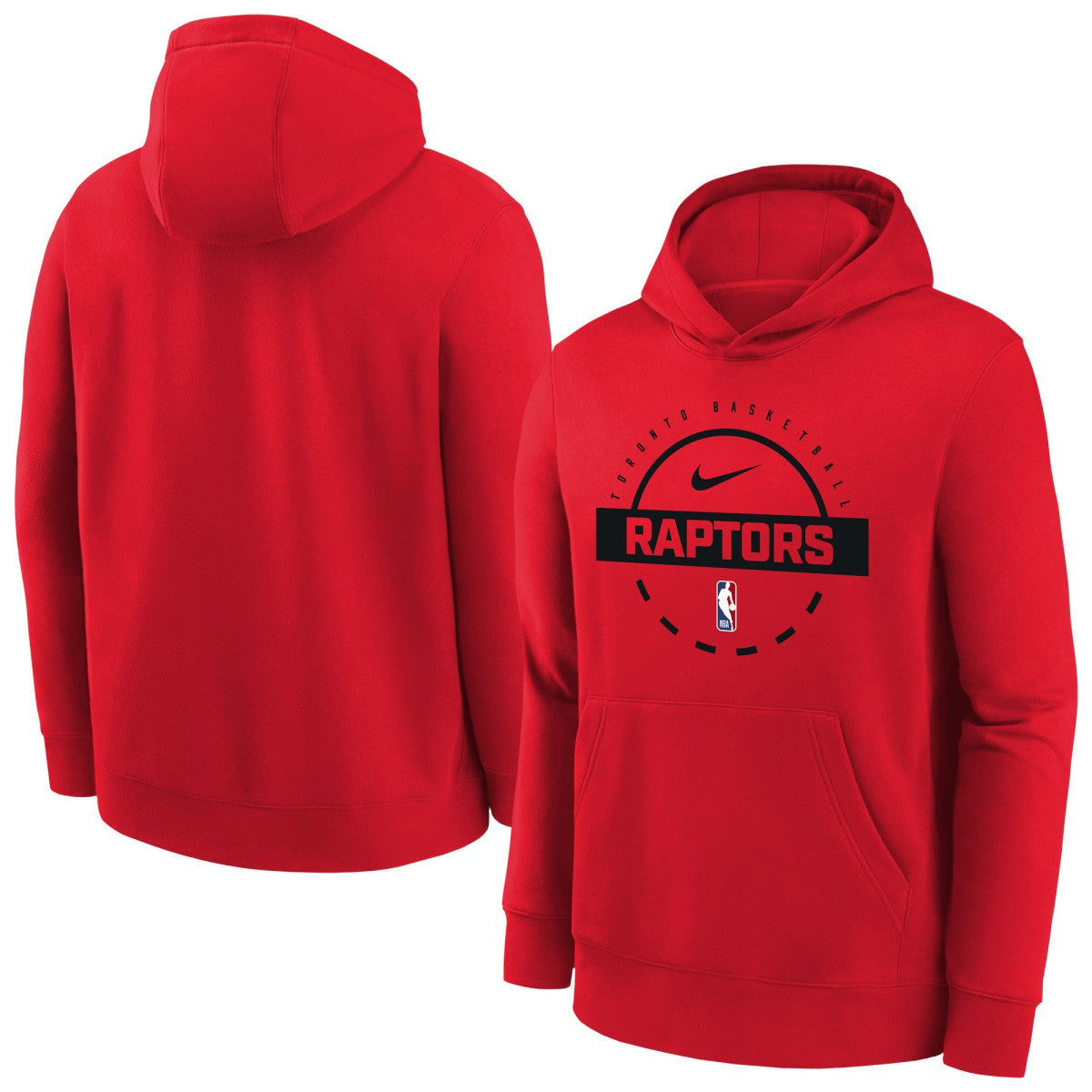 Red Toronto Raptors Youth 2025/26 Club Fleece Practice Hoodie | NBA