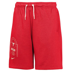 Red Chicago Bulls Youth Courtside Club Fleece Shorts | NBA