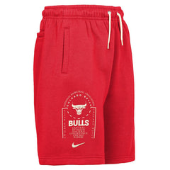 Red Chicago Bulls Youth Courtside Club Fleece Shorts | NBA