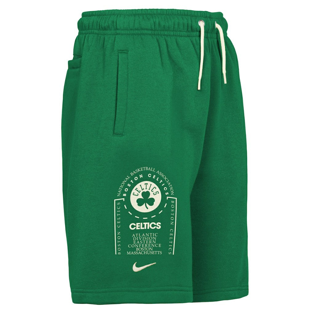 Kelly Green Boston Celtics Youth Courtside Club Fleece Shorts | NBA