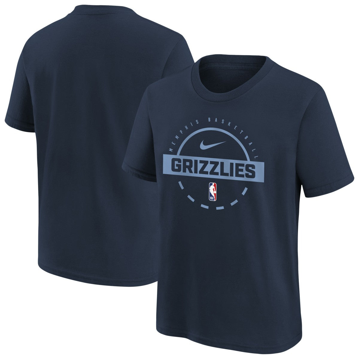 Navy Memphis Grizzlies Youth Practice T-Shirt | NBA
