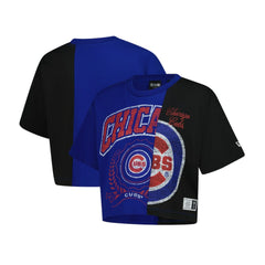 Chicago Cubs New Era Women's Upcycled Colorblocked Boxy Cropped T-Shirt - MLB T-shirts