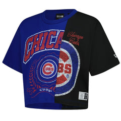 Chicago Cubs New Era Women's Upcycled Colorblocked Boxy Cropped T-Shirt - MLB T-shirts