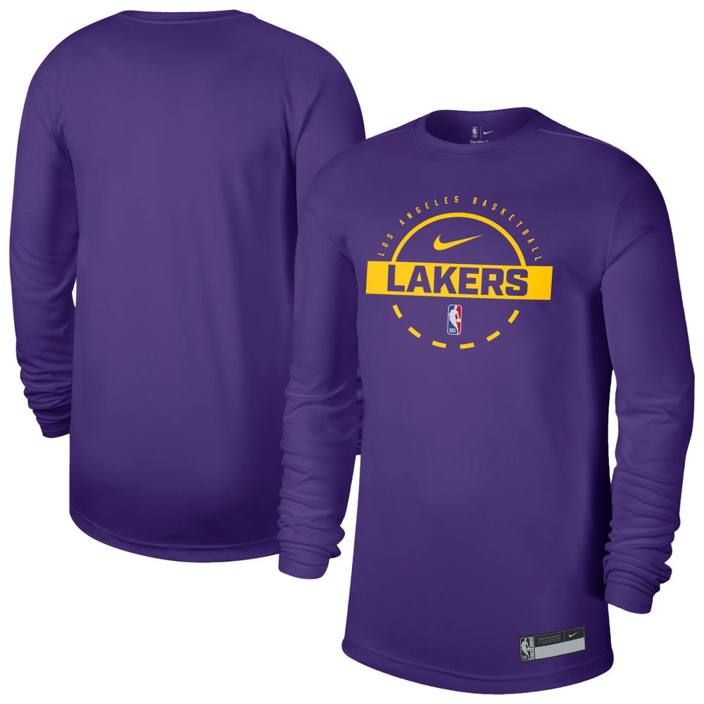 Purple Los Angeles Lakers 2025/26 On-Court Flare Dri-FIT Practice Long Sleeve Tri-Blend T-Shirt | NBA