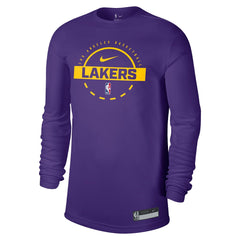 Purple Los Angeles Lakers 2025/26 On-Court Flare Dri-FIT Practice Long Sleeve Tri-Blend T-Shirt | NBA