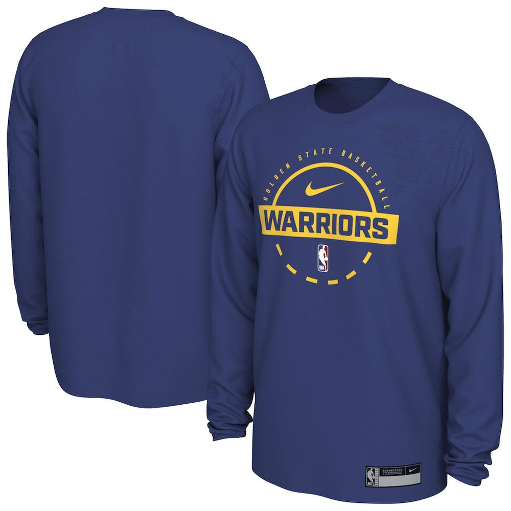 Royal Golden State Warriors 2025/26 On-Court Flare Dri-FIT Practice Long Sleeve Tri-Blend T-Shirt sale | NBA