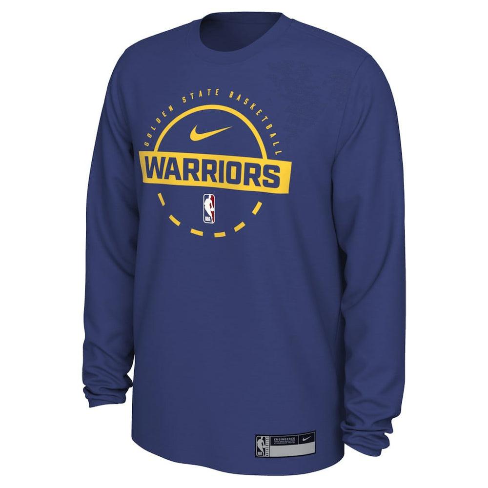 Royal Golden State Warriors 2025/26 On-Court Flare Dri-FIT Practice Long Sleeve Tri-Blend T-Shirt sale | NBA