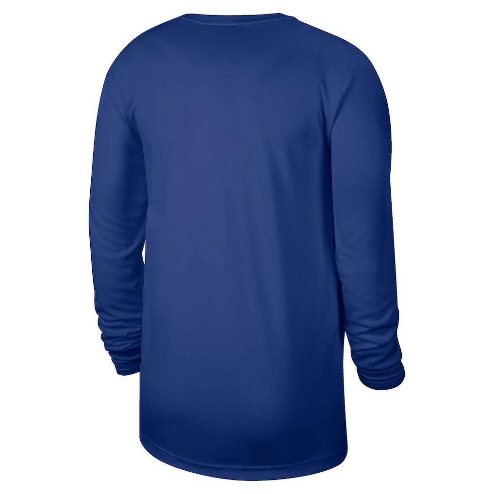 Royal Philadelphia 76ers 2025/26 On-Court Flare Dri-FIT Practice Long Sleeve Tri-Blend T-Shirt | NBA
