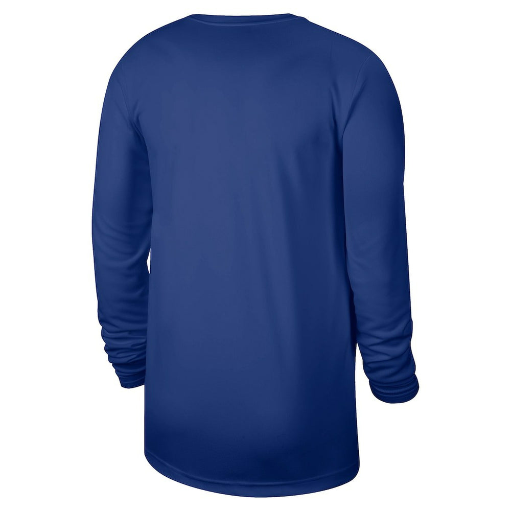 Royal Philadelphia 76ers 2025/26 On-Court Flare Dri-FIT Practice Long Sleeve Tri-Blend T-Shirt | NBA