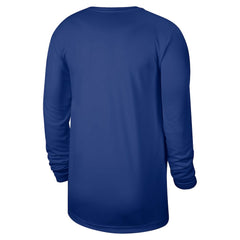 Blue New York Knicks 2025/26 On-Court Flare Dri-FIT Practice Long Sleeve Tri-Blend T-Shirt | NBA