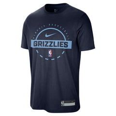 Navy Memphis Grizzlies 2025/26 On-Court Flare Performance Practice T-Shirt | NBA