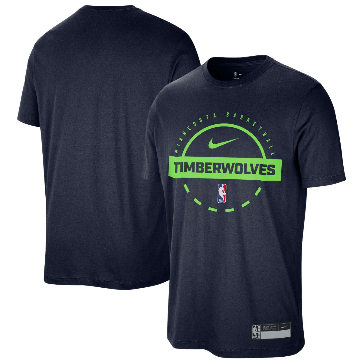 Navy Minnesota Timberwolves 2025/26 On-Court Flare Performance Practice T-Shirt | NBA