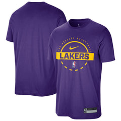 Purple Los Angeles Lakers 2025/26 On-Court Flare Performance Practice T-Shirt | NBA