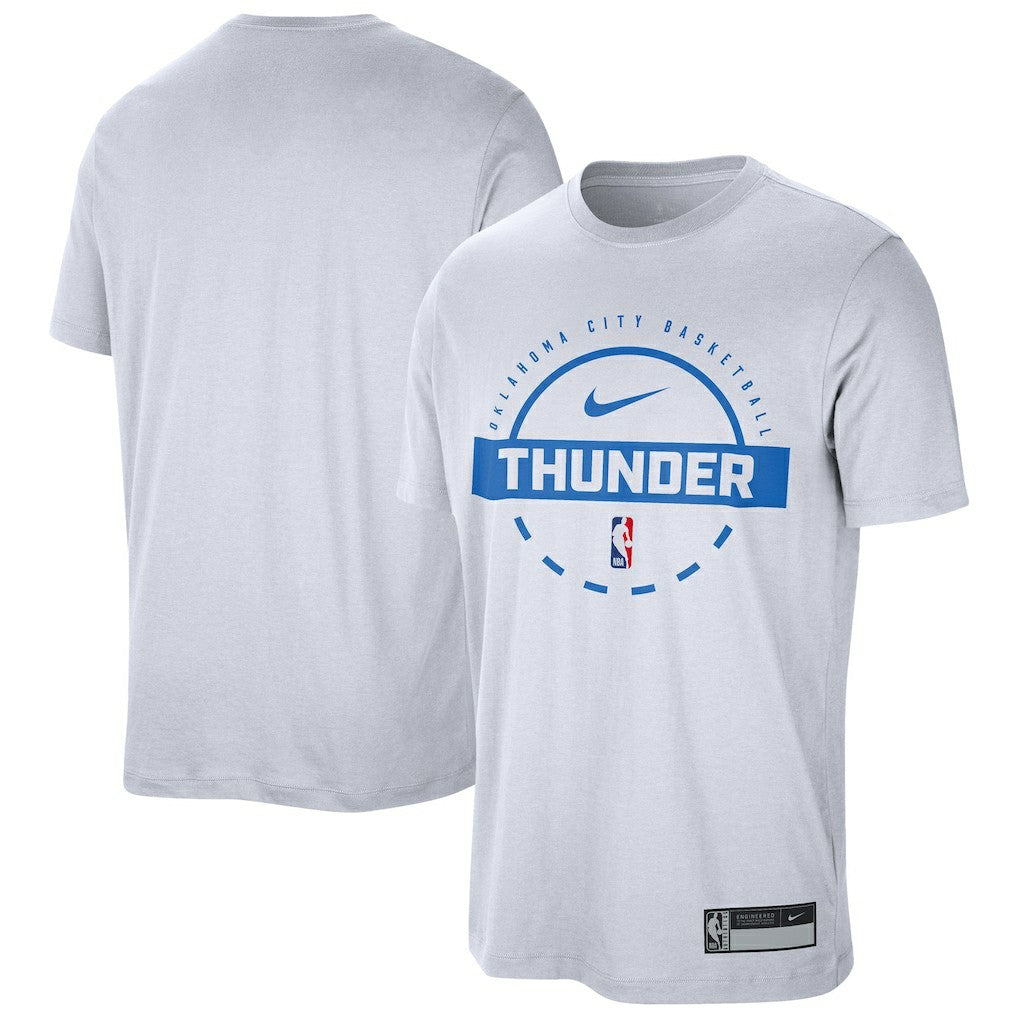 White Oklahoma City Thunder 2025/26 On-Court Flare Performance Practice T-Shirt sale | NBA