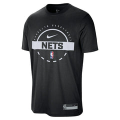 Black Brooklyn Nets 2025/26 On-Court Flare Performance Practice T-Shirt | NBA