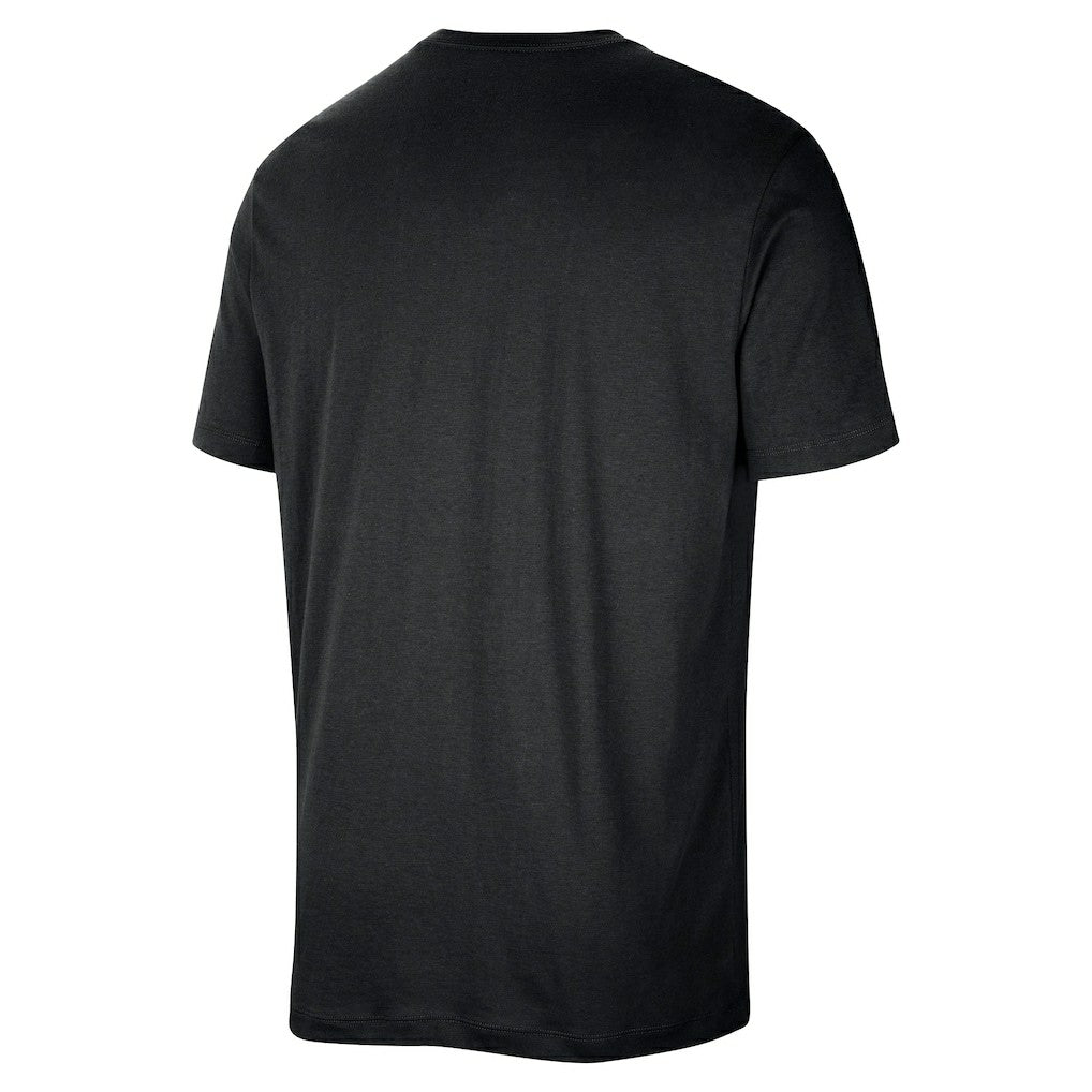 Black Brooklyn Nets 2025/26 On-Court Flare Performance Practice T-Shirt | NBA
