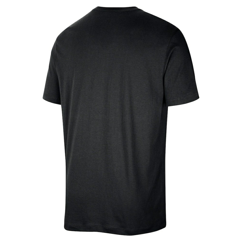 Black Brooklyn Nets 2025/26 On-Court Flare Performance Practice T-Shirt | NBA