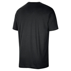 Black Brooklyn Nets 2025/26 On-Court Flare Performance Practice T-Shirt | NBA